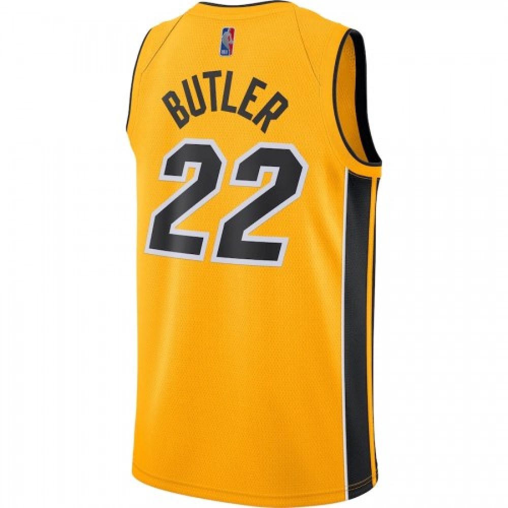 Men's Miami Heat Jimmy Butler #22 Yellow 20/21 Swingman Jersey - Earned Edition-Pro Kit Vault | Brand New 26/27 Sports Jerseys